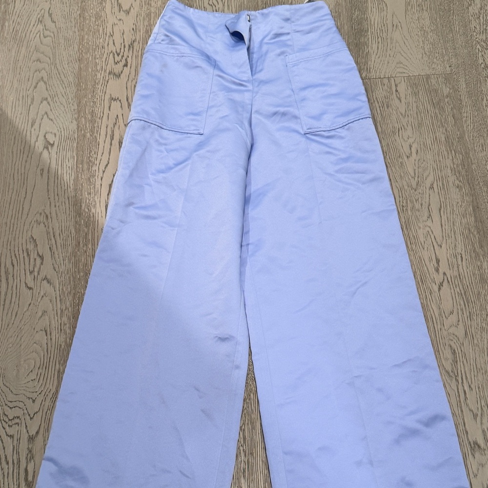 Zara Sky Blue/Purple Wide-Leg Pants